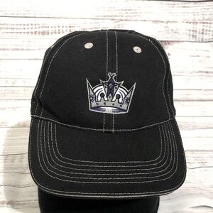 NHL LA Kings Black Embroidered Crown Hockey Cap 100% cotton OS Velcro Unisex